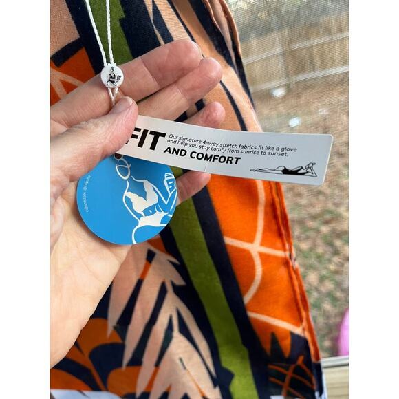 Cupshe Women's Palm Print Colorful Tropical Sarong Swim Cover OS. NEW - Picture 5 of 7